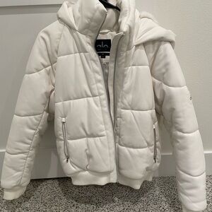 Alo White Puffer Jacket